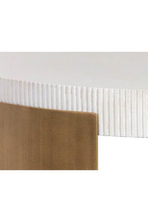 White Ridged Indoor/Outdoor Coffee Table | Splendido Cavette | Oroa.com