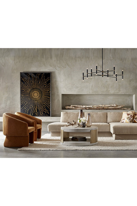 Modern European furniture - White Ridged Indoor/Outdoor Coffee Table  - www.oroa.com