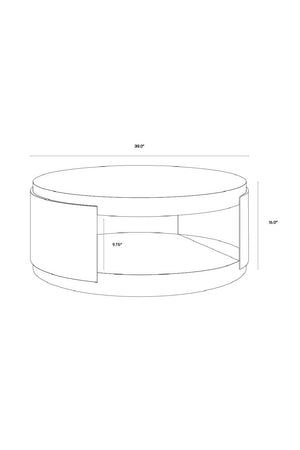 White Ridged Indoor/Outdoor Coffee Table | Splendido Cavette | Oroa.com