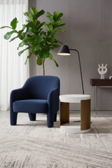Modern European furniture - White Ridged Indoor/Outdoor End Table - www.oroa.com