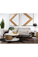 Modern European furniture - White Ridged Indoor/Outdoor End Table - www.oroa.com