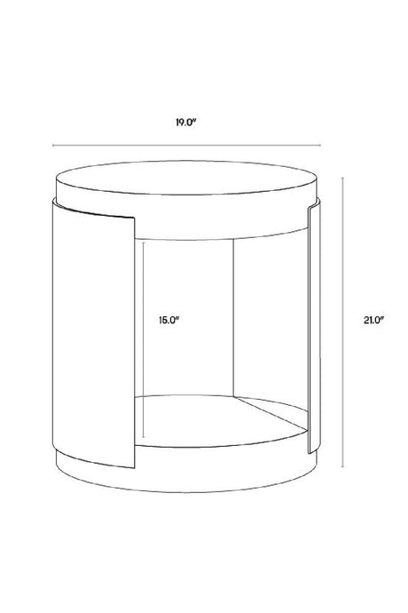 Modern European furniture - White Ridged Indoor/Outdoor End Table - www.oroa.com
