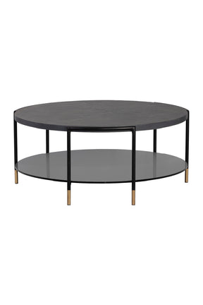 Black Round Indoor/Outdoor Coffee Table by Splendido Zuma