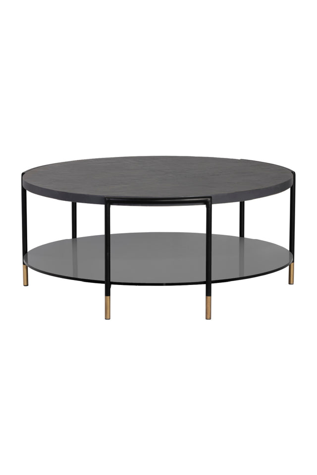 Modern European furniture - Black Round Indoor/Outdoor Coffee Table - www.oroa.com