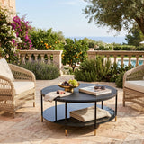 Black Round Indoor/Outdoor Coffee Table | Splendido Zuma
