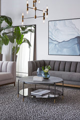Modern European furniture - Black Round Indoor/Outdoor Coffee Table - www.oroa.com