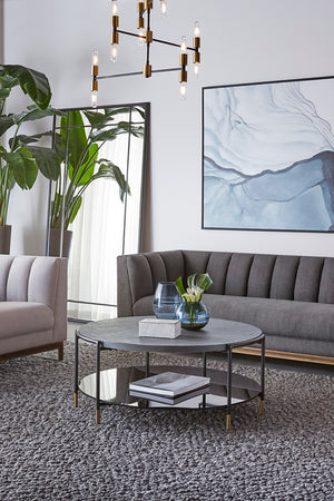 Modern European furniture - Black Round Indoor/Outdoor Coffee Table - www.oroa.com