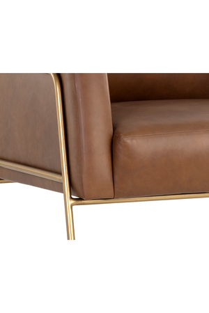 Vintage Brown Leather Lounge Chair | Splendido Cybil | Oroa.com