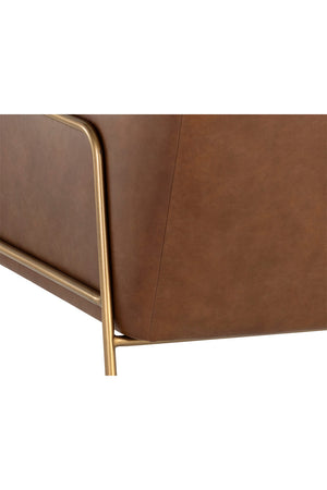 Modern European furniture - Vintage Brown Leather Lounge Chair - www.oroa.com