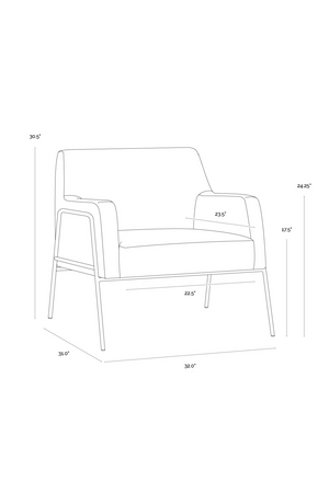 Vintage Brown Leather Lounge Chair | Splendido Cybil | Oroa.com