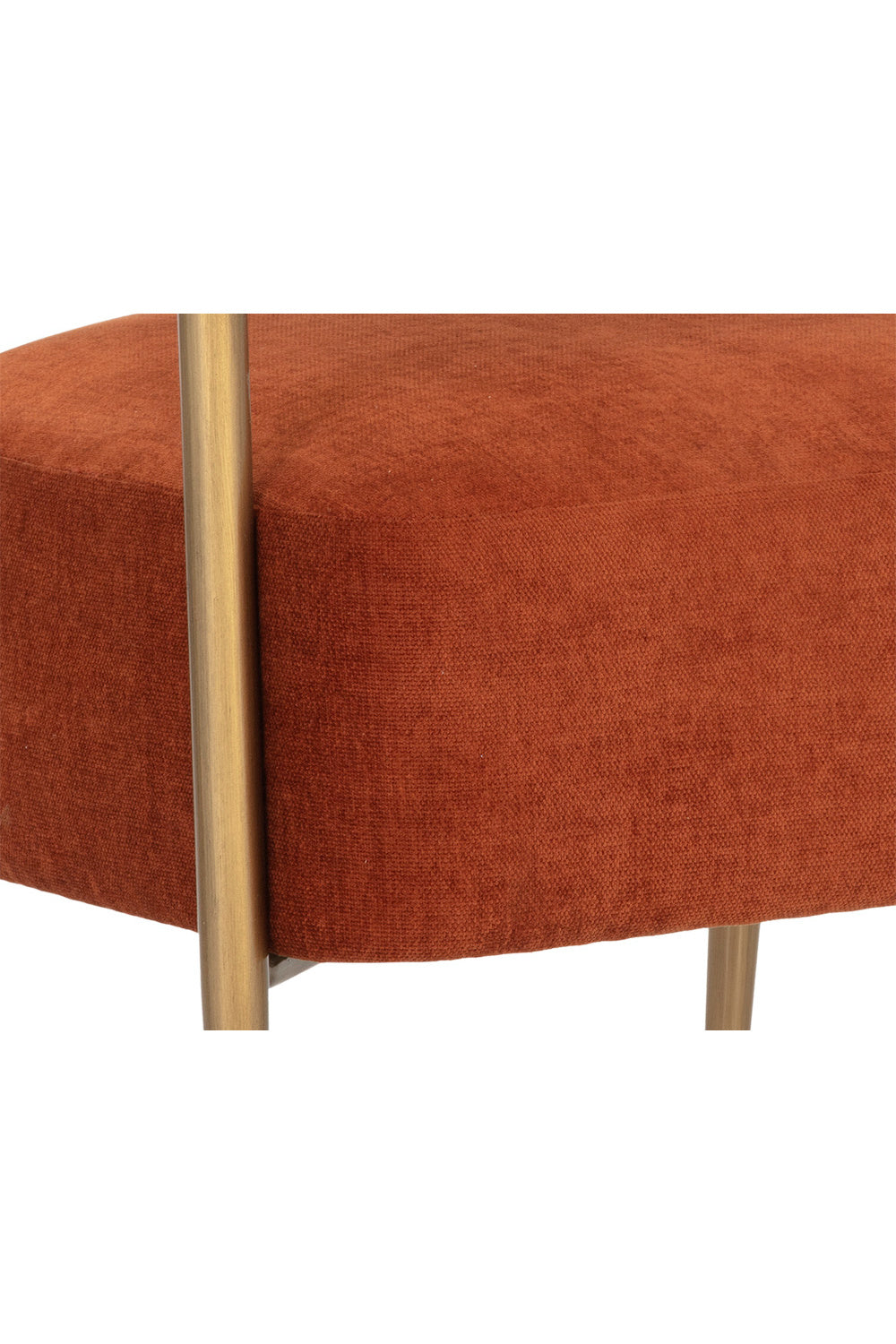 Modern European furniture - Antique Brass Legs Lounge Chair - www.oroa.com