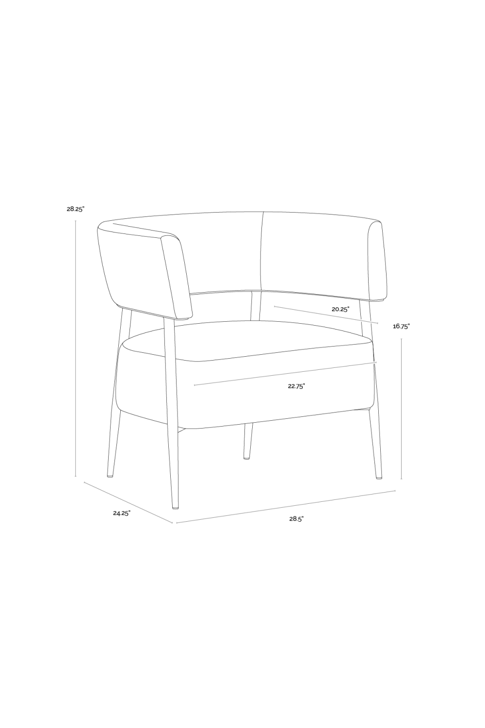 Modern European furniture - Antique Brass Legs Lounge Chair - www.oroa.com