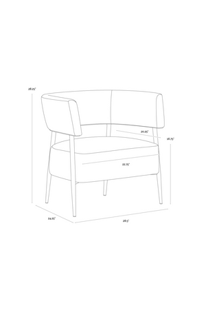 Modern European furniture - Antique Brass Legs Lounge Chair - www.oroa.com