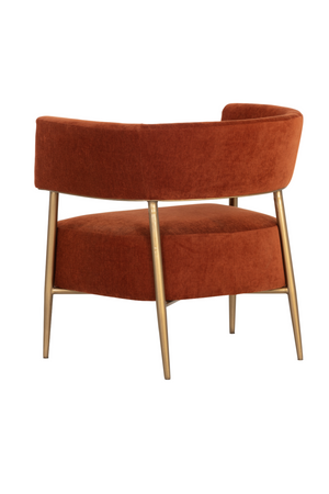 Modern European furniture - Antique Brass Legs Lounge Chair - www.oroa.com