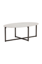 Modern European furniture - White Oval Marble Coffee Table - www.oroa.com