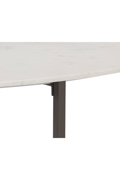 Modern European furniture - White Oval Marble Coffee Table - www.oroa.com