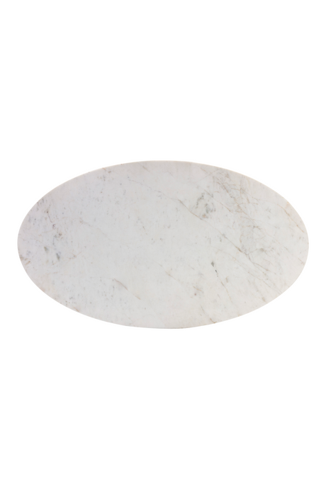 Modern European furniture - White Oval Marble Coffee Table - www.oroa.com