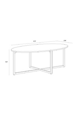 Modern European furniture - White Oval Marble Coffee Table - www.oroa.com
