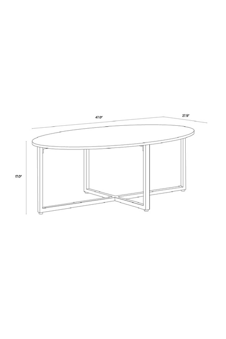 Modern European furniture - White Oval Marble Coffee Table - www.oroa.com