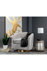 Modern European furniture - Curved Swivel Lounge Chair - www.oroa.com