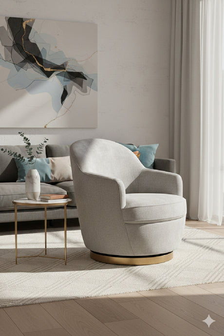 Curved Swivel Lounge Chair | Splendido Hazel | Oroa.com