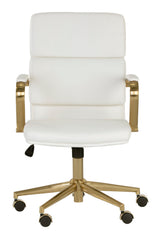 Modern European furniture - Gold Frame Upholstered Office Chair - www.oroa.com