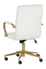 Modern European furniture - Gold Frame Upholstered Office Chair - www.oroa.com