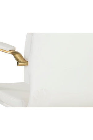 Modern European furniture - Gold Frame Upholstered Office Chair - www.oroa.com