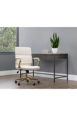Modern European furniture - Gold Frame Upholstered Office Chair - www.oroa.com