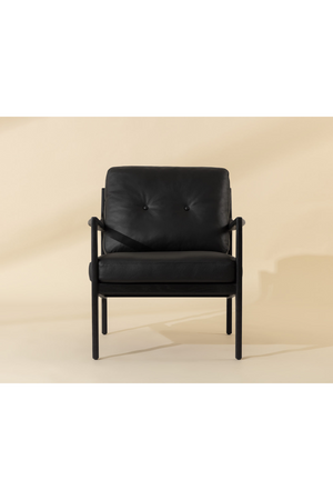Button-Tufted Leather Lounge Chair | Splendido Gilmore