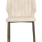 Modern European furniture - Channeled Leather Look Dining Chairs (2) - www.oroa.com