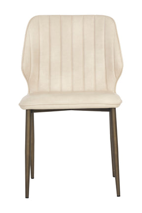 Channeled Leather Look Dining Chairs (2) by Splendido Clinton