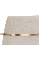 Modern European furniture - Antique Brass Framed Dining Armchair - www.oroa.com