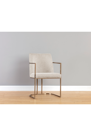   Modern European furniture - Antique Brass Framed Dining Armchair - www.oroa.com | Oroa.com
