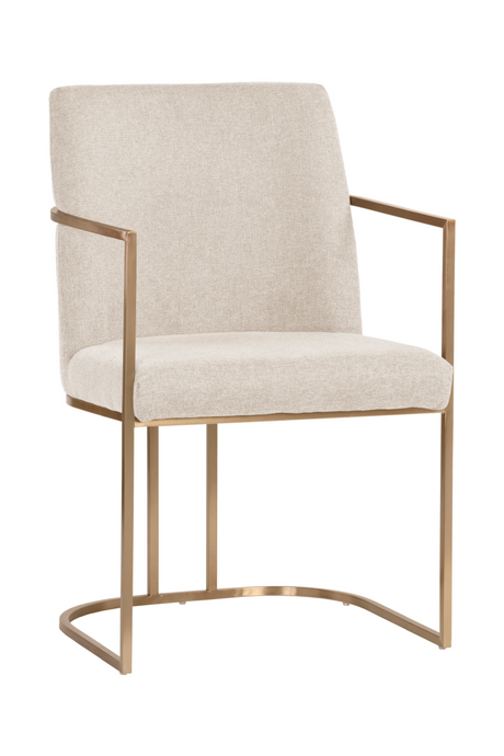 Modern European furniture - Antique Brass Framed Dining Armchair - www.oroa.com