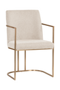 Modern European furniture - Antique Brass Framed Dining Armchair - www.oroa.com