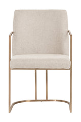 Modern European furniture - Antique Brass Framed Dining Armchair - www.oroa.com