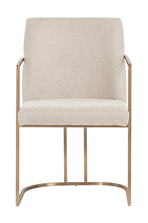   Modern European furniture - Antique Brass Framed Dining Armchair - www.oroa.com | Oroa.com