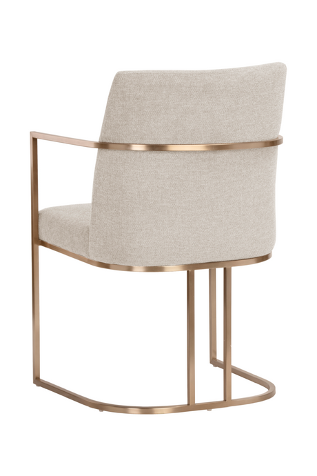 Modern European furniture - Antique Brass Framed Dining Armchair - www.oroa.com