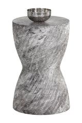 Modern European furniture - Gray Hourglass Indoor/Outdoor End Table - www.oroa.com