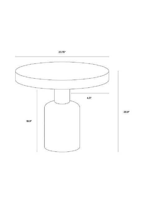 Modern European furniture - Gray Indoor/Outdoor Side Table - www.oroa.com