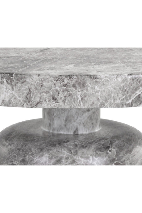 Modern European furniture - Gray Marble-Look Coffee Table - www.oroa.com