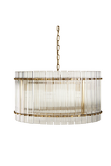 Modern European furniture - Clear Fluted Glass Chandelier - www.oroa.com