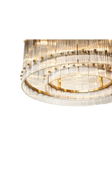 Modern European furniture - Clear Fluted Glass Chandelier - www.oroa.com