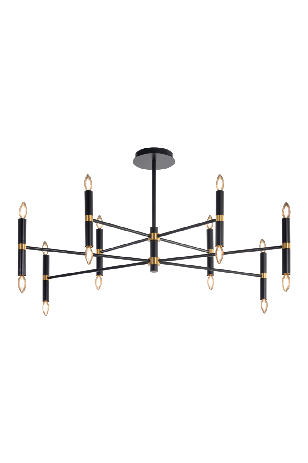 Black Tubes 16-Light Chandelier | Splendido Briggs | Oroa.com