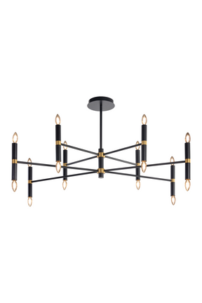 Black Tubes 16-Light Chandelier by Splendido Briggs