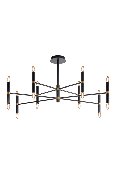 Black Tubes 16-Light Chandelier | Splendido Briggs | Oroa.com