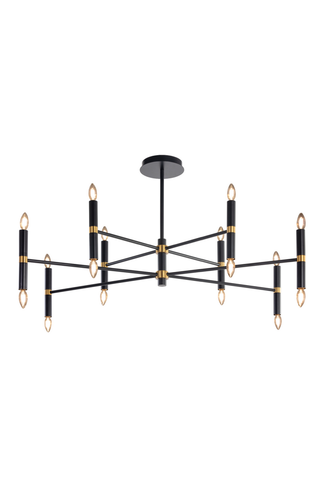 Black Tubes 16-Light Chandelier | Splendido Briggs | Oroa.com