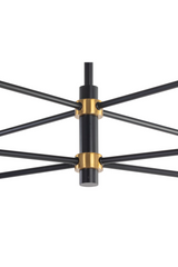Modern European furniture - Black Tubes 16-Light Chandelier - www.oroa.com