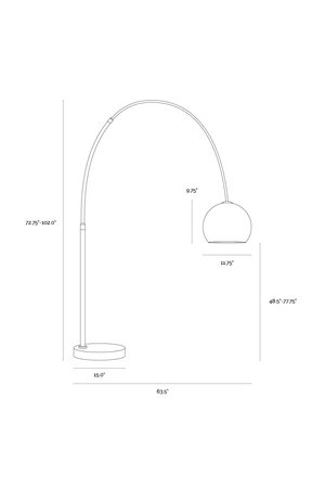 Arched Iron Floor Lamp | Splendido Vern